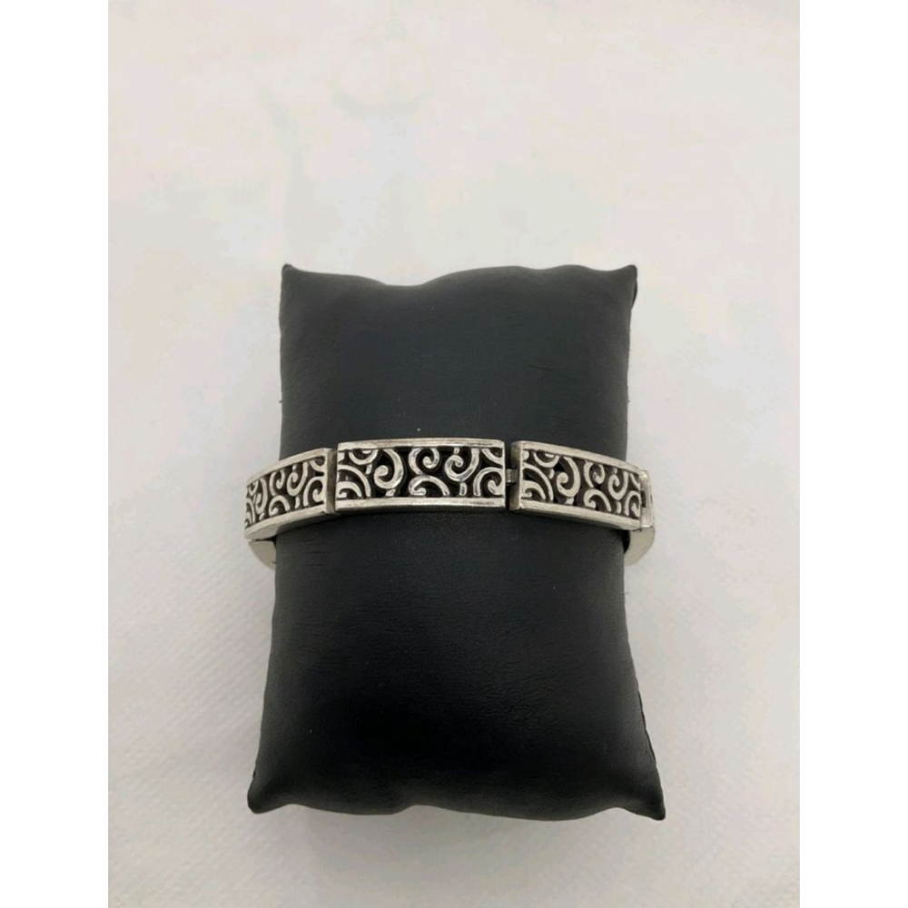 Brighton Filigree Tile Link Bracelet | Silver Tone | 7”